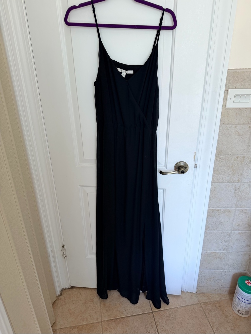 Lauren Conrad Women's Black Maxi Dress with Spaghetti Straps